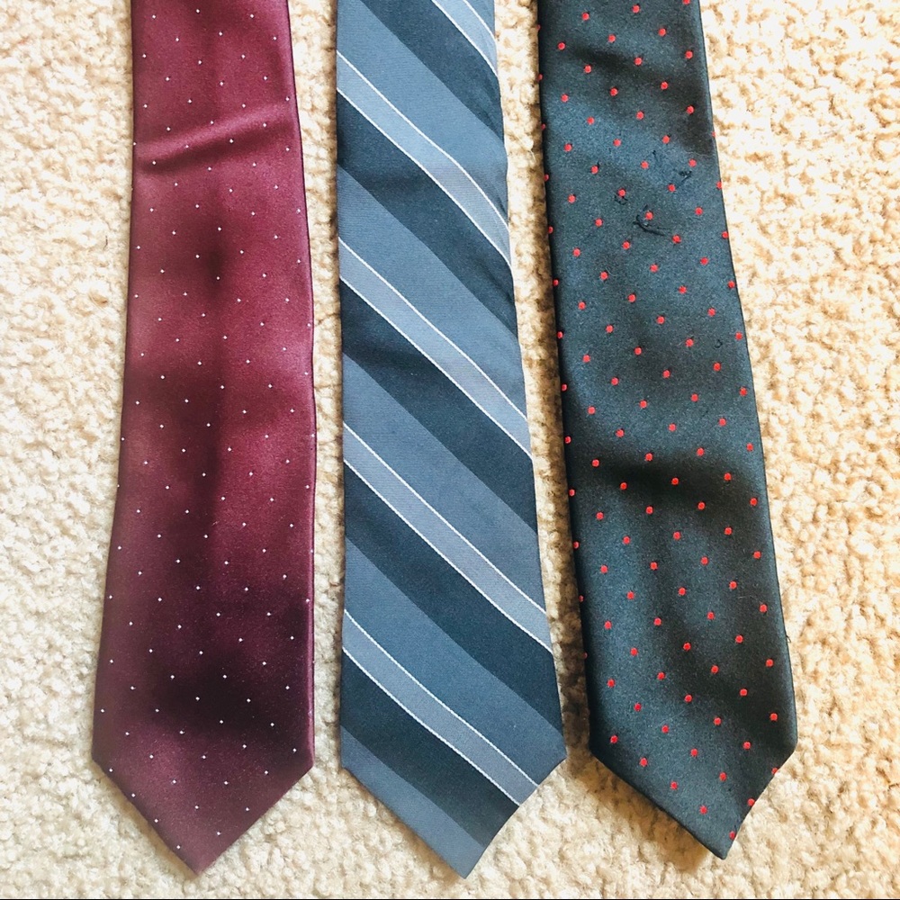 🔥3/$25 Bundle of 3 Men's Slim Ties EUC